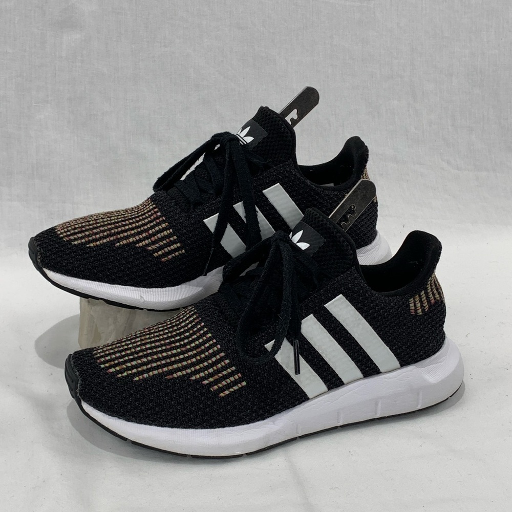 Adidas Swift Run Black/Rainbow Running Shoes Women’s Size 6.5